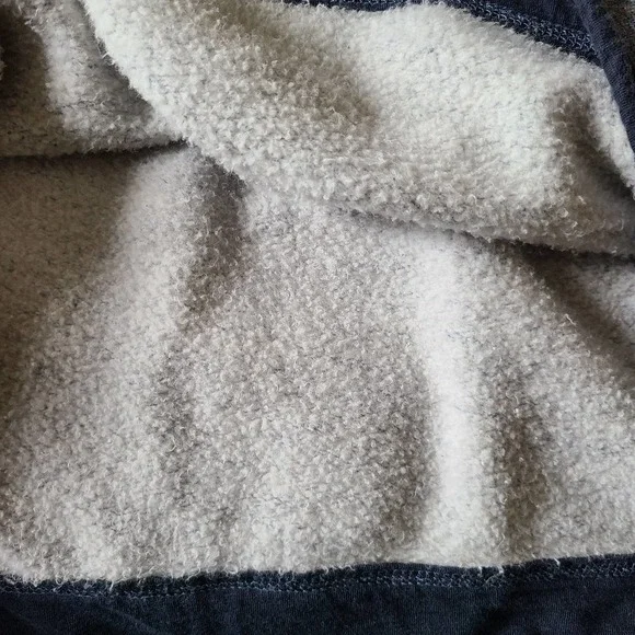 CARBON2COBALT Gray Navy Fleece‎ Lined Zip Front Henley Pullover 144376 Large - Picture 8 of 11